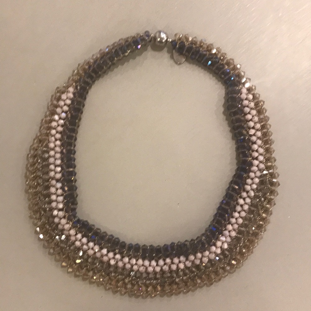 Sparkly Glass Beaded Collar Nacklace